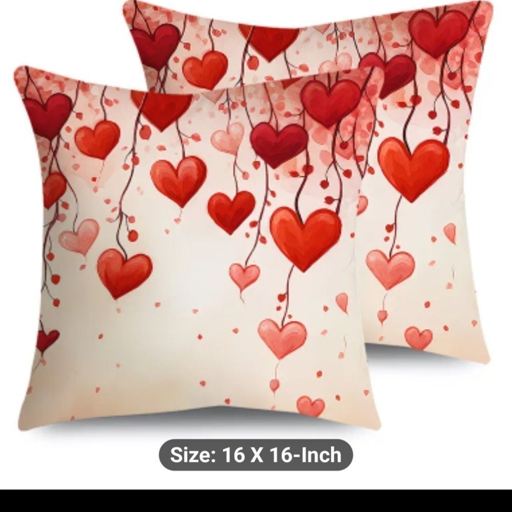 Romantic Heart Pattern Pillow Covers
